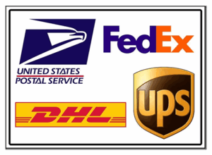 USPS, FedEx, UPS, or DHL